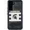Michigan State University Black and White Stripes Galaxy S24 Plus Waterproof Case